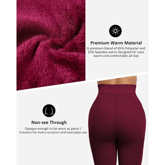 Winter Warm Fleece Pantyhose Wine Legging Women Thick Thermal Velvet Tights Wear - Picture 4 of 6